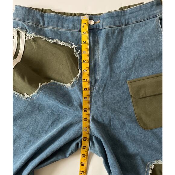 Lizette Collection LC Wide Leg Jeans/ Sweatpants Unisex L Adjustable Skater Y2K - Picture 10 of 11